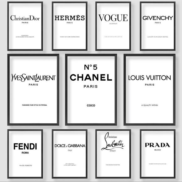 where is that? Other - Set 3 RARE B&W Fashion Designer Quotes Gift Wall Fun Art Poster Print Picture